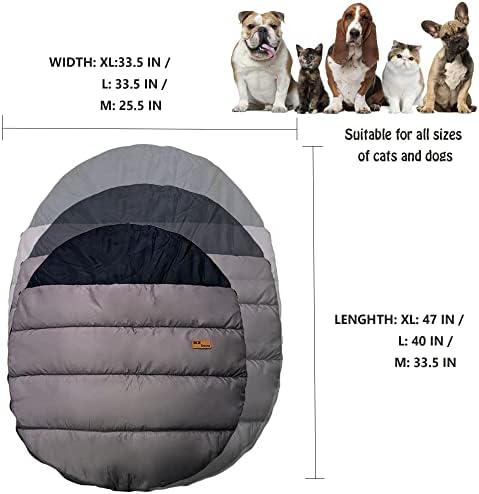 KZ Dotnz Campo de cães para dormir, saco de dormir de gato de cachorro embalável à prova d'água, cama de viagem durável para animais