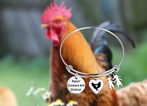 Hollp Farmer Jóias Mãe Gifra Raisin 'Chickens and Children Bracelet para mamãe