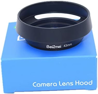 Capuz de lentes de 43 mm, lente da câmera de metal de 43 mm compatível com todas as marcas Ø lentes com rosca de