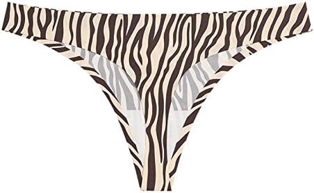 Lengariço de leopardo G-strings para mulheres sexy sacanagem sem costura de calcinha de calcinha de biquíni de fitness de