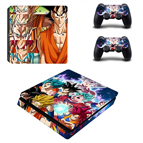 Anime Drago e Balões VIP Son Goku, Vegeta, Super Saiyan PS4 ou PS5 Skin Stick para PlayStation 4 ou 5 Console e 2 Controllers