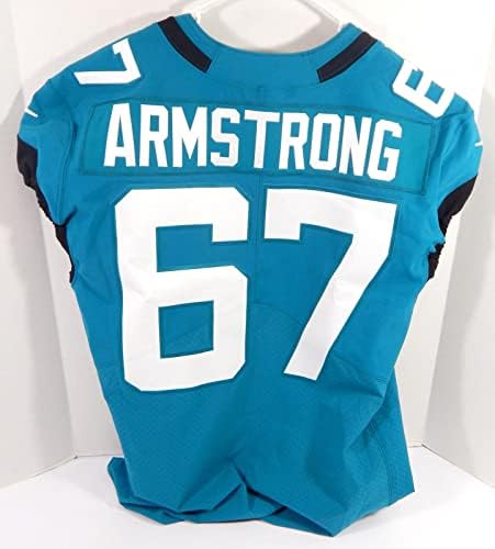 2019 Jacksonville Jaguars Ka'john Armstrong 67 Jogo emitido Teal Jersey 25 100 - Jerseys de jogo NFL não assinado