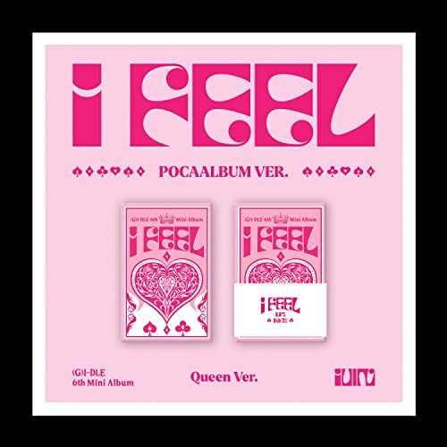 I-Dle I Feel 6th Mini Álbum Poca Versão Photo Stand Package+QR Card+PhotoCard+Adesivo+Rastreamento de Idiodled Giled Gi-Dle)
