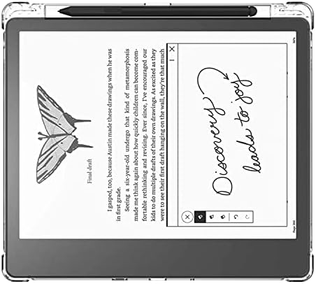 Caixa DTeck para Kindle Scribe 10.2 - Capa traseira clara Durável Silicone Slim Lightweight Protective Case com [Pen] para 2022 Release Kindle Scribe Ebook Reader