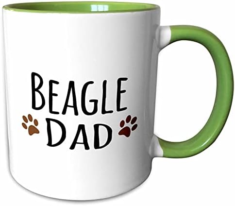3drose beagle cachorro cão caneca, 11 oz, preto