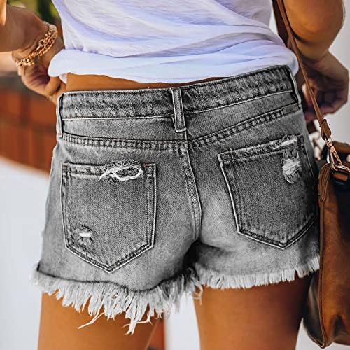 Shorts de jeans femininos para shorts de jeans de cintura alta verão shorts de praia de férias casuais lounge