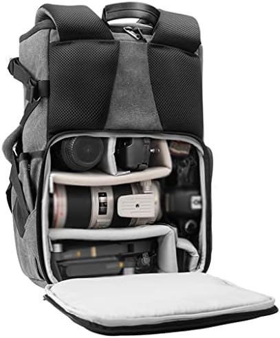 YllWh Canvas de grande capacidade Câmera Vídeo ombros de videocolas Backpack impermeabilizado W Tampa de chuva FIXA Laptop de 15 polegadas para DSLR Photo Drone