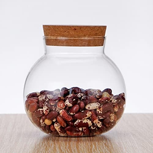 Cabilock Candy Jar Candy Jar Glass Storage Storage com tanque de alimentos de cortiça Globo Globe Candy Jars Cozinha garrafa de mensagens