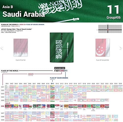 Sony PlayStation 3 Superslim Design Skin Bandeira da Arábia Saudita adesivo de decalque para PlayStation 3 Superslim
