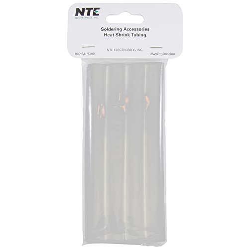 NTE Electronics 47-25406-Cl Tubulação de encolhimento de calor, parede dupla com adesivo, razão de encolhimento 3: