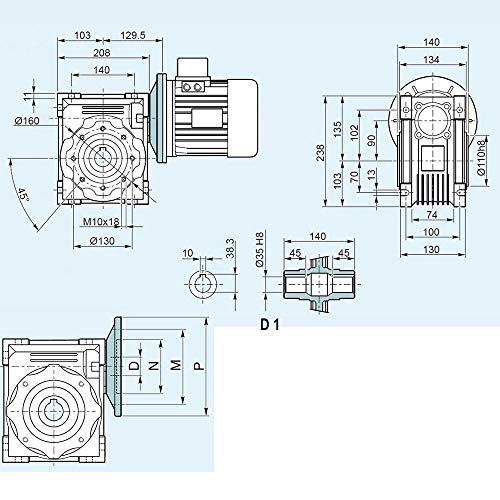 NMRV AMETRIC 90-100-80B5