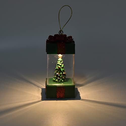 Ftvogue Night Night Night Night Light Christmas Globos de neve Lanterna LED Decorativa Lanterna de mesa pendurada