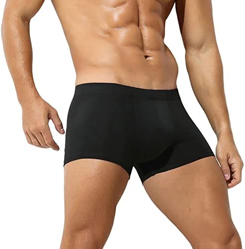 Mens Athletic Rouphe masculino respirável confortável cintura baixa sexy respirável cor sólida de cor de algodão divertida para