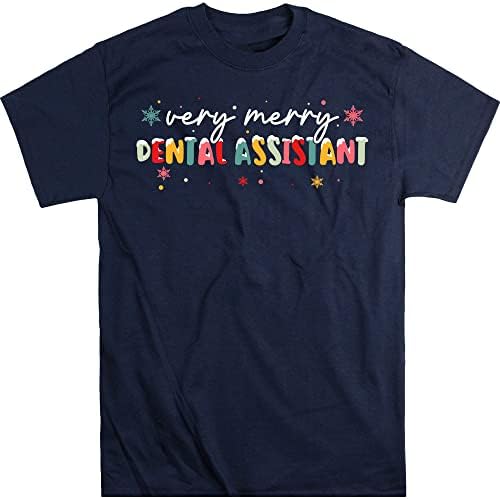 MOOBLA CAMISA MUITO MELY Dental Assistant, Camisa de Natal de Assistente de Odontologia, Assistente de Dentário de Natal Assistente