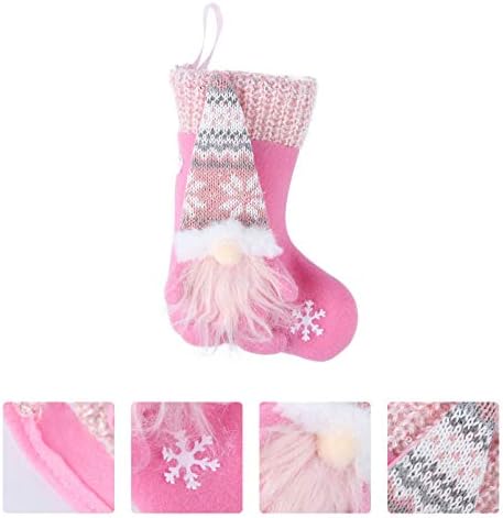 Meias bestoyard meias meias de natal Praxhe Papai Noel Gnome penduradas Meias Gream Bag Saco de férias de Natal Treça pendurada Decoração