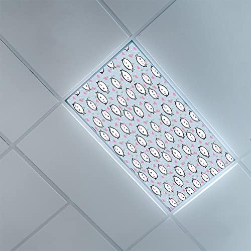 Tampas de luz fluorescentes para painéis de difusor de luz de teto-narwwhal com tampas de luz fluorescentes de padrão