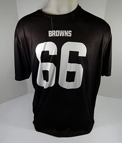 Cleveland Browns #66 Game usou Brown Practice Workout Shirt Jersey DP45225 - Jerseys de jogo NFL não assinado usada