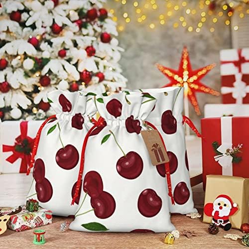Sacos de presentes de natal de traços de natal-preto-preto-raspberries apresenta sacos de embrulho sacos de embrulho de presentes de natal, bolsas médias