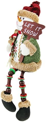 BXT Christmas Holiday Decor de luxuosa prateleira Sitter sentado boneco de neve Papai Noel presente de decoração para
