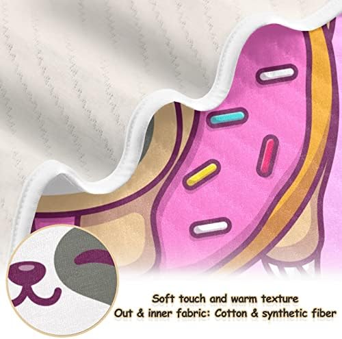 Cobertores de bebê de rosca de donut para meninos super macios e quente Cobertores de criança para meninas cobertor de berço leve