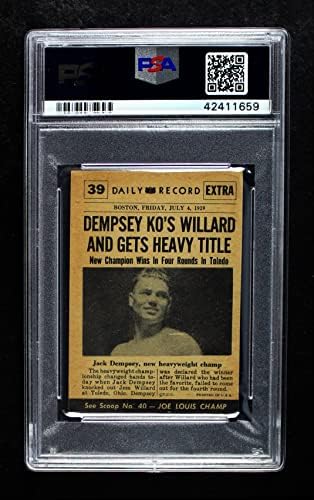 1954 Topps 39 Xcoa derrota Willard Jack Dempsey PSA PSA 7.00