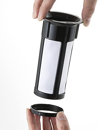 Iwaki T296KF2-BK servidor de café de vidro resistente ao calor, servidor quadrado de café e chá frio, 0,3 gal com filtro