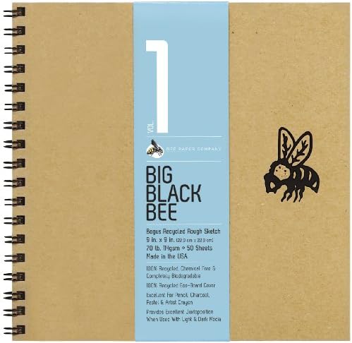 Companhia de Paper Bee Bee-202cb50-909 Big Black Bee Bogus Pad, 9 por 9 polegadas