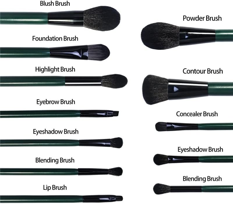 Pincéis de maquiagem de qwzyp 12pcs Conjunto de ferramentas de ferramentas cosméticos Bush Shadow Foundation Blush for