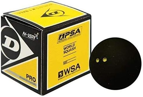 Dunlop Pro Double Yellow Dot Squash Ball, 1 pacote