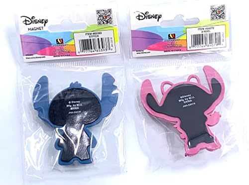 Disney Stitch 3D Conjunto de ímãs de espuma - costura e ímãs de anjo - ímãs para geladeiras e armários