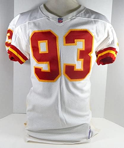 1997 Kansas City Chiefs Tate #93 Jogo emitiu White Jersey 44 DP33187 - Jerseys de jogo NFL não assinado