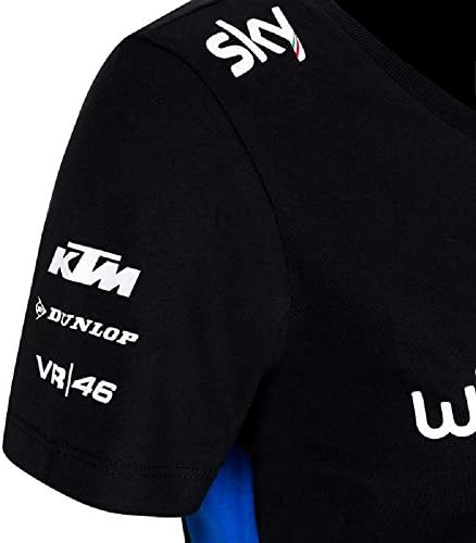 VR46 Camiseta Sky Racing Team VR46 RELACE S, BLACK, MULHER