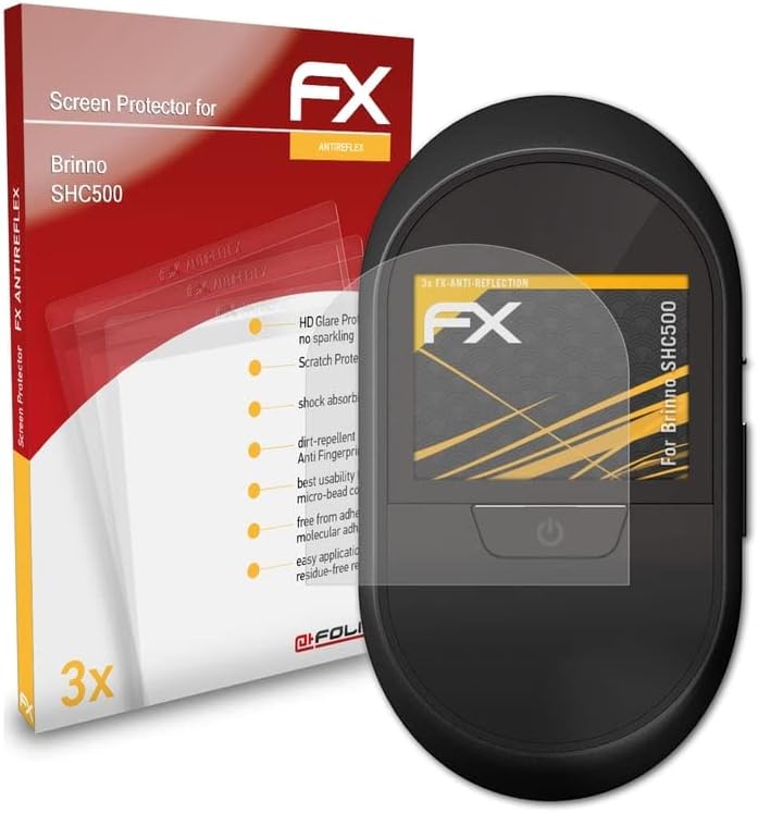 Protetor de tela AtFolix compatível com filme de proteção de tela Brinno Shc500, filme de protetor FX de absorção de choques e absorção de choque