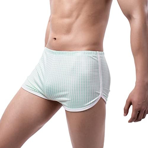 Boxers para homens embalam masculino casual impressão xadrez respirável calcinha calcinha