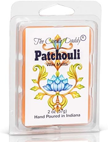 A vela papai patchouli incenso perfumado derreter- cubos de cera de perfume máximo/derretimentos- 1 pacote -2 onças- 6 cubos