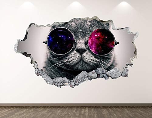 West Mountain Space Cat Wall Decal