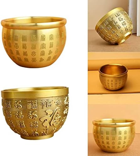 Qianly Creative Brass Feng Shui Bowl Well Slice Cylinder para o quarto