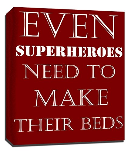 Super -heróis fazem camas - tela de 24 x 30