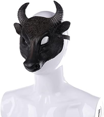 PretyZoom 2 Halloween Latex Animal Halloween Horngodes de máscaras Animal Animal Misfarda assustadora animal Halloween Animal Masquerade Ox