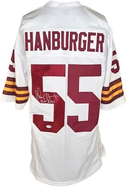 Chris Hanburger autografou Jersey NFL Washington Comandantes JSA CoA