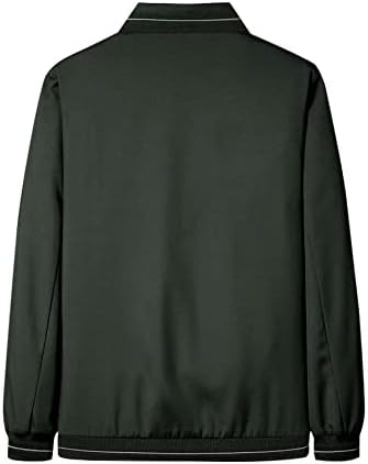 Jaquetas XinBalove para Men Jackets Men Jackets Homem Men listrado Jaquetas de revestimento com zíper para homens