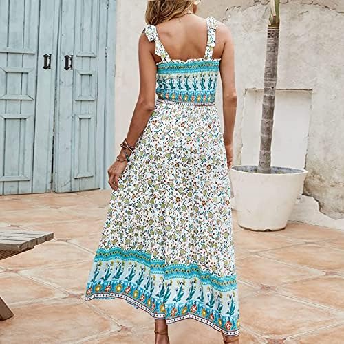 Vestidos de férias de praia, feminina feminina impressão casual de moda