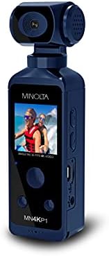Minolta mn4kp1 4k Ultra HD Wi-Fi habilitado por câmera de câmera de bolso