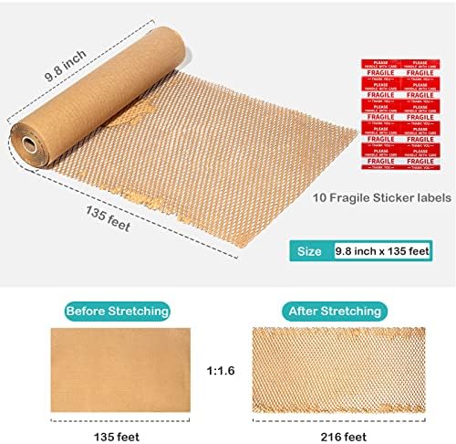 McFleet 9,8 x135 'Honeycomb de embalagem de papel Rollo