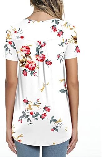 Camiseta da blusa para mulheres outono de verão de manga curta 2023 roupas de renda na moda Crew Crew Neck Gráfico Camiseta
