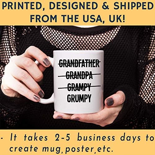 Avô Copo do dia do dia do avô - Avô Grampy Grampy Grumpy Grandad Camisa angustiada de 11 onças de canecas