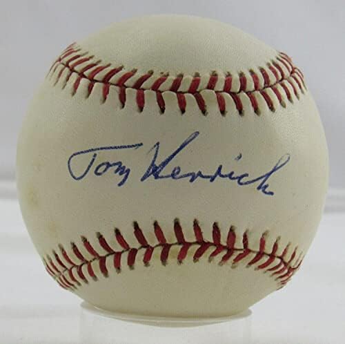 Tom Tommy Henrich assinou o Autograph Autograph Rawlings Baseball B103 - Bolalls autografados