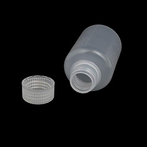 X-Dree 2pcs 100ml de reagente redondo de garrafa de reagente de vedação de vedação de vedação de vedação transparente (2pcs 100ml de plástico redonda reativo amostra de vedação de vedação Botella transparente