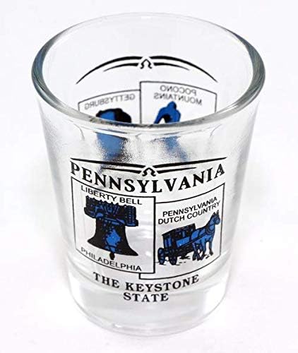 Cenário do Estado da Pensilvânia Blue New Shot Glass