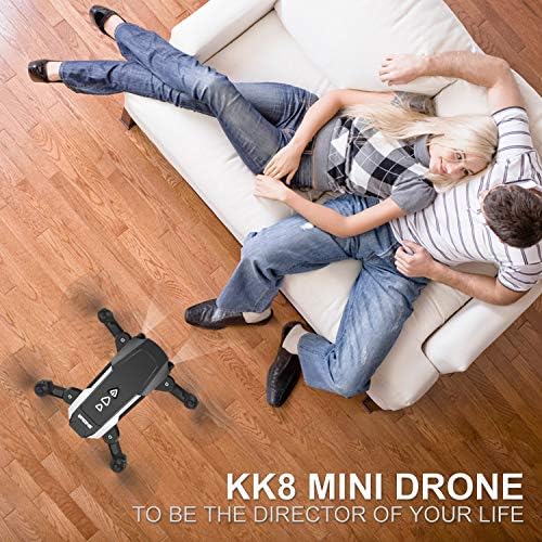 GOOLRC Mini Drones para crianças ou adultos, drone KK8 RC, Quadcopter RC dobrável com movimentos 3D, modo sem cabeça, retorno de chave, altitude de altitude e 2 baterias